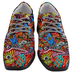 Art Color Dark Detail Monsters Psychedelic Women Heeled Oxford Shoes by Ket1n9