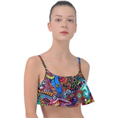 Art Color Dark Detail Monsters Psychedelic Frill Bikini Top by Ket1n9