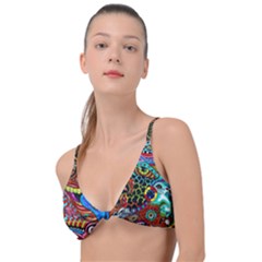 Art Color Dark Detail Monsters Psychedelic Knot Up Bikini Top by Ket1n9