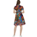 Art Color Dark Detail Monsters Psychedelic Short Sleeve Waist Detail Dress View2