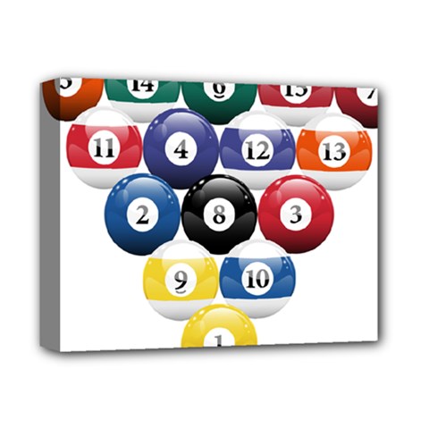 Racked Billiard Pool Balls Deluxe Canvas 14  X 11  (stretched) by Ket1n9