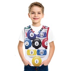 Racked Billiard Pool Balls Kids  Basketball Tank Top by Ket1n9