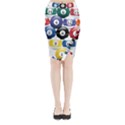 Racked Billiard Pool Balls Midi Wrap Pencil Skirt View1