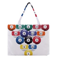 Racked Billiard Pool Balls Medium Tote Bag by Ket1n9