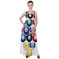 Racked Billiard Pool Balls Empire Waist Velour Maxi Dress by Ket1n9