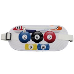 Racked Billiard Pool Balls Rounded Waist Pouch by Ket1n9