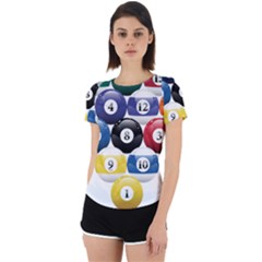 Racked Billiard Pool Balls Back Cut Out Sport T-shirt by Ket1n9