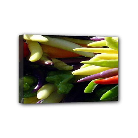 Bright Peppers Mini Canvas 6  X 4  (stretched) by Ket1n9