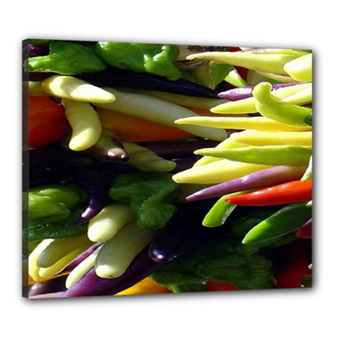 Bright Peppers Canvas 24  X 20  (stretched) by Ket1n9