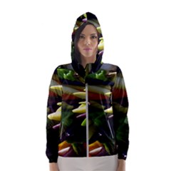 Bright Peppers Women s Hooded Windbreaker by Ket1n9