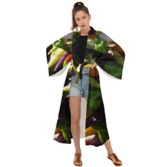 Bright Peppers Maxi Kimono by Ket1n9