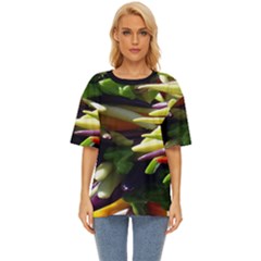 Bright Peppers Oversized Basic T-shirt by Ket1n9