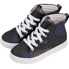 World Map Kids  Hi-top Skate Sneakers by Ket1n9