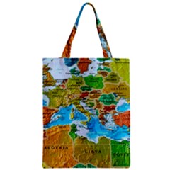 World Map Zipper Classic Tote Bag by Ket1n9