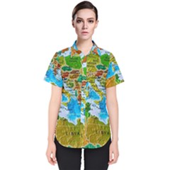 World Map Women s Short Sleeve Shirt