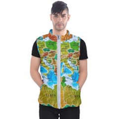 World Map Men s Puffer Vest by Ket1n9