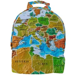 World Map Mini Full Print Backpack by Ket1n9