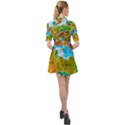 World Map Belted Shirt Dress View2