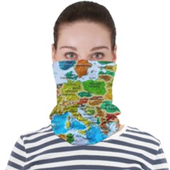 World Map Face Seamless Bandana (adult) by Ket1n9