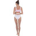 Be Yourself Pink Orange Dots Circular Bandaged Up Bikini Top View2