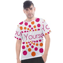 Be Yourself Pink Orange Dots Circular Men s Sport Top by Ket1n9