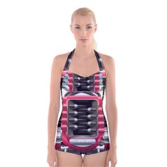 Car Engine Boyleg Halter Swimsuit  by Ket1n9