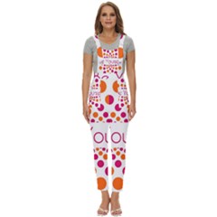 Be Yourself Pink Orange Dots Circular Women s Pinafore Overalls Jumpsuit by Ket1n9