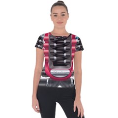 Car Engine Short Sleeve Sports Top  by Ket1n9