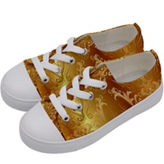 Golden Pattern Vintage Gradient Vector Kids  Low Top Canvas Sneakers by Ket1n9