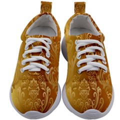 Golden Pattern Vintage Gradient Vector Kids Athletic Shoes by Ket1n9