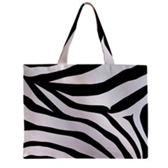 White Tiger Skin Zipper Mini Tote Bag by Ket1n9