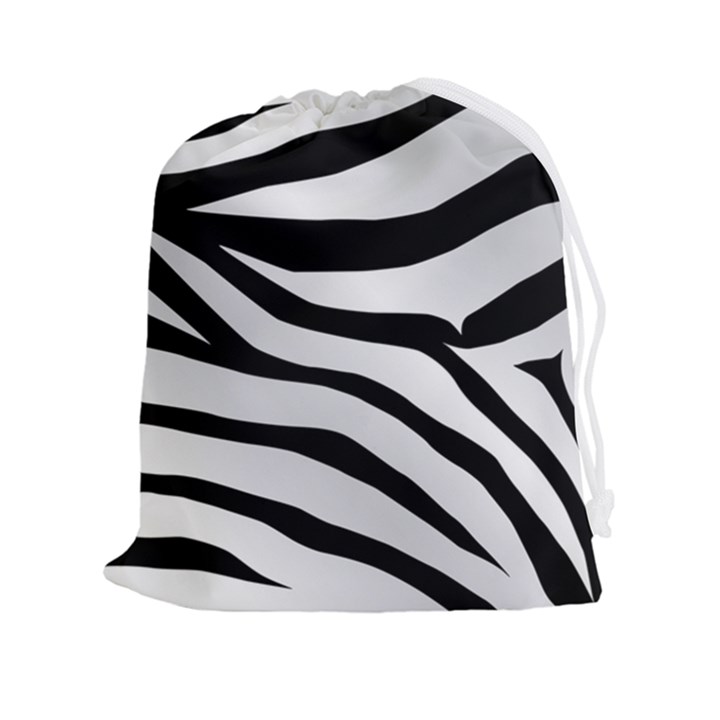 White Tiger Skin Drawstring Pouch (2XL)