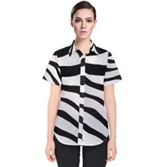 White Tiger Skin Women s Short Sleeve Shirt