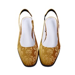 Golden Pattern Vintage Gradient Vector Women s Classic Slingback Heels by Ket1n9