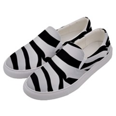 White Tiger Skin Men s Canvas Slip Ons by Ket1n9