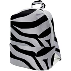 White Tiger Skin Zip Up Backpack by Ket1n9