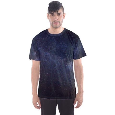 Cosmos-dark-hd-wallpaper-milky-way Men s Sport Mesh T-shirt by Ket1n9