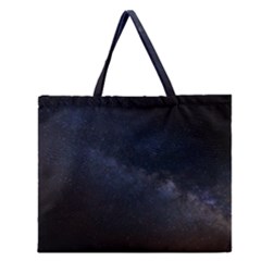 Cosmos-dark-hd-wallpaper-milky-way Zipper Large Tote Bag by Ket1n9