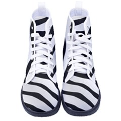 White Tiger Skin Women s High-top Canvas Sneakers by Ket1n9