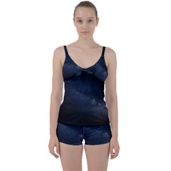 Cosmos-dark-hd-wallpaper-milky-way Tie Front Two Piece Tankini by Ket1n9