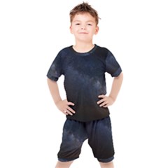 Cosmos-dark-hd-wallpaper-milky-way Kids  T-shirt And Shorts Set by Ket1n9