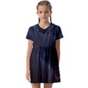 Cosmos-dark-hd-wallpaper-milky-way Kids  Asymmetric Collar Dress View1