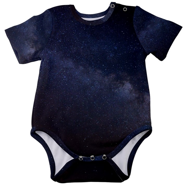 Cosmos-dark-hd-wallpaper-milky-way Baby Short Sleeve Bodysuit