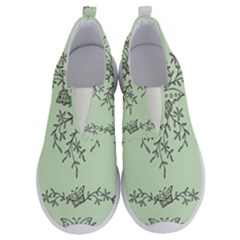 Illustration Of Butterflies And Flowers Ornament On Green Background No Lace Lightweight Shoes by Ket1n9