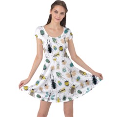 Insect Animal Pattern Cap Sleeve Dress by Ket1n9