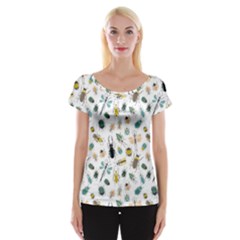 Insect Animal Pattern Cap Sleeve Top by Ket1n9