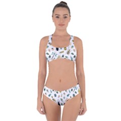 Insect Animal Pattern Criss Cross Bikini Set by Ket1n9