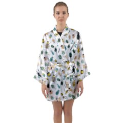 Insect Animal Pattern Long Sleeve Satin Kimono by Ket1n9