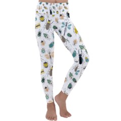 Insect Animal Pattern Kids  Lightweight Velour Classic Yoga Leggings by Ket1n9