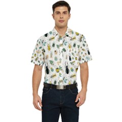 Insect Animal Pattern Men s Short Sleeve Pocket Shirt  by Ket1n9